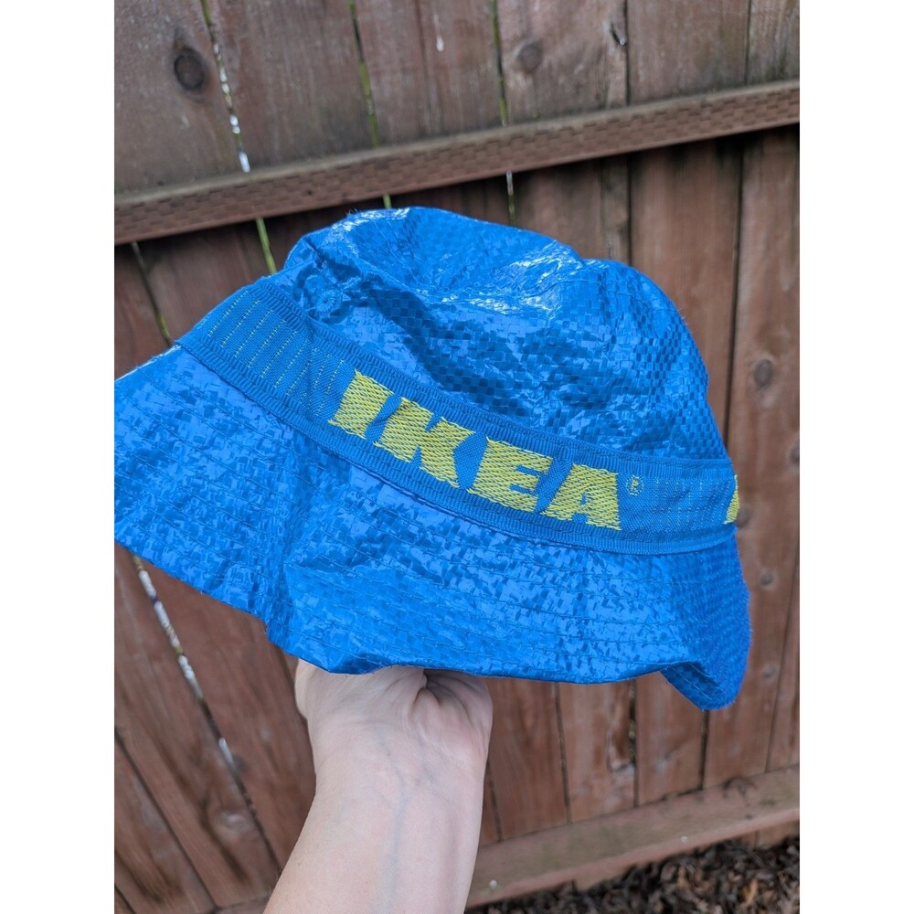 Ikea Bucket Hat Bag KNORVA  Novelty Limited Edition Blue Frakta Bag Material